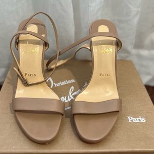 Christian LOUBOUTIN  Loubi Queen 120 leather sandals